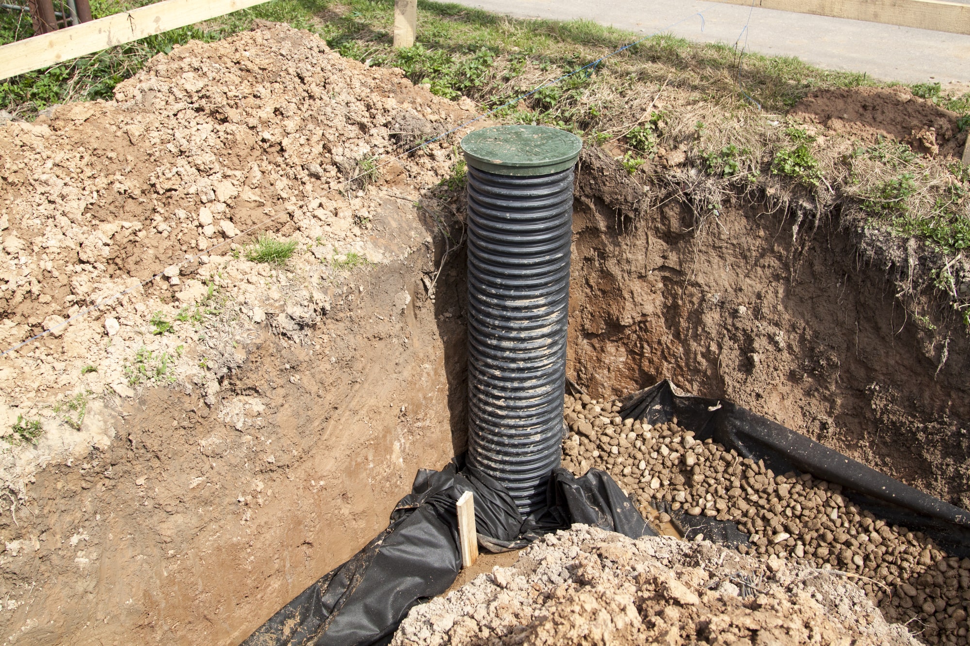 Drainage freigelegt